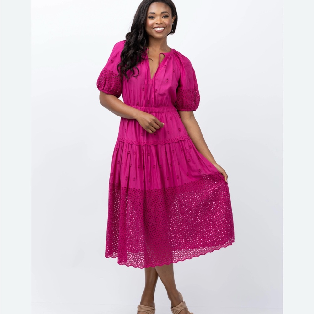Ulla Johnson Fuchsia Midi Dress